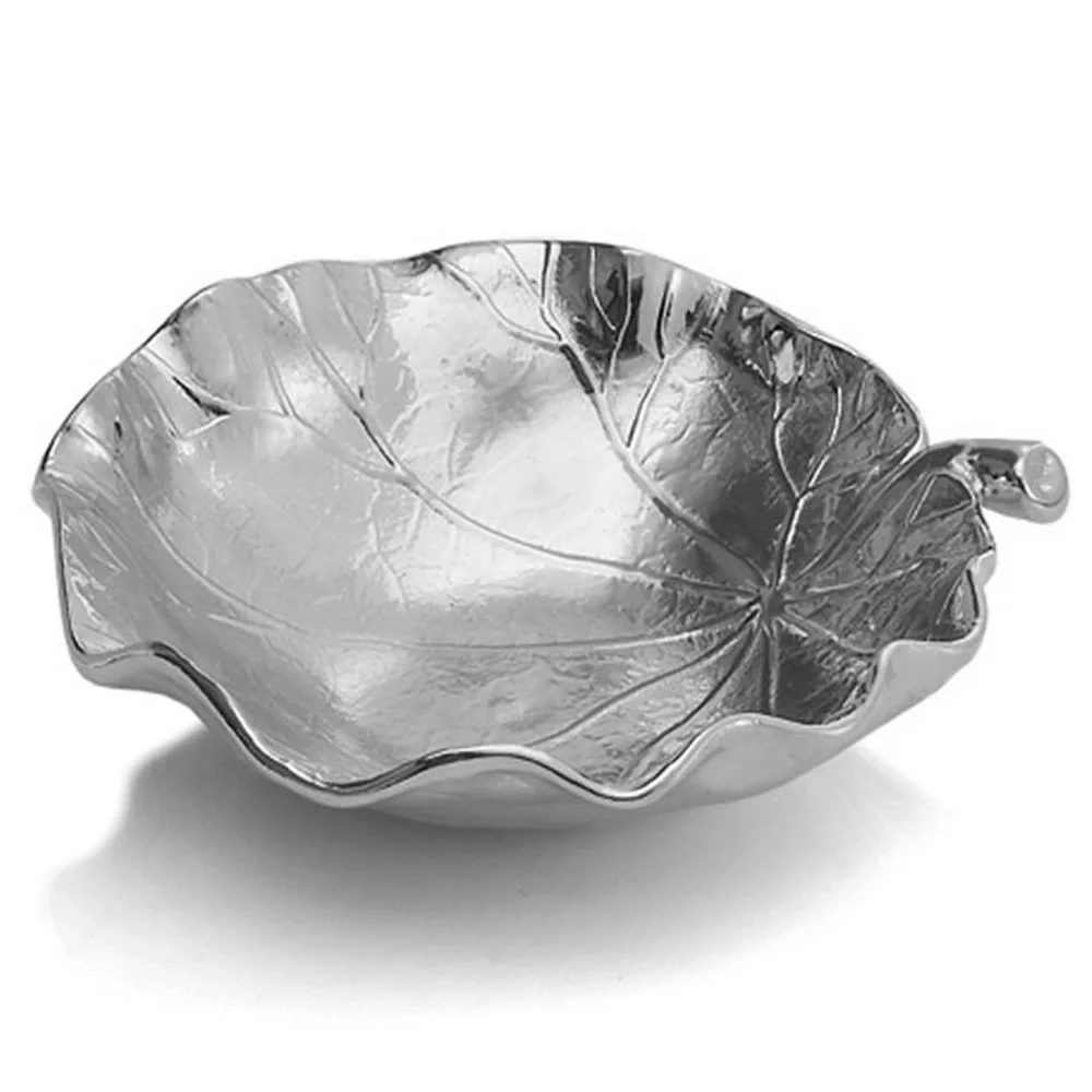 MICHAEL ARAM LOTUS AND LILY NUT DISH NICKEL PLATED NWOT
